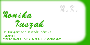 monika kuszak business card