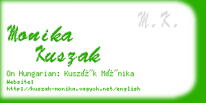 monika kuszak business card